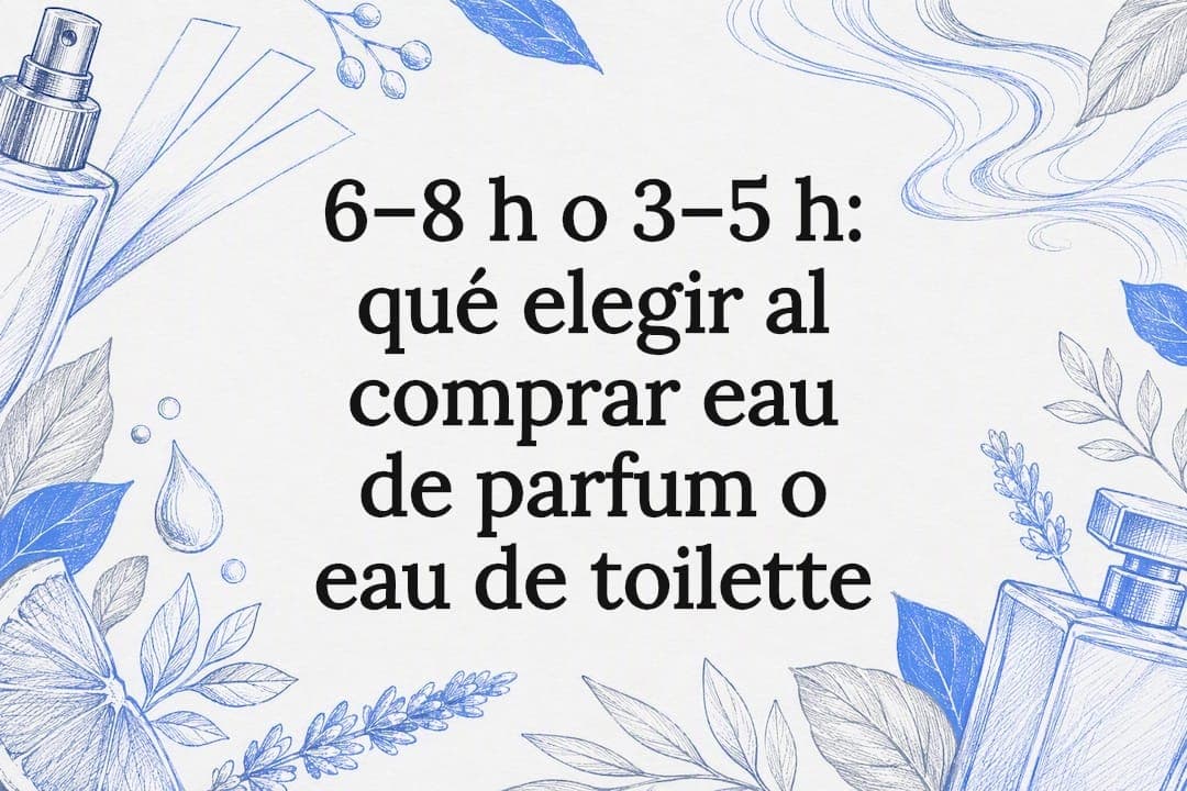 6–8 h o 3–5 h: qué elegir al comprar eau de parfum o eau de toilette